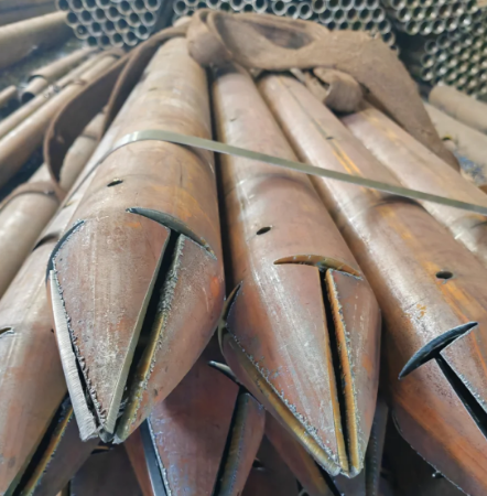 镇江出尖打孔加工无缝注浆钢花管注浆管厂家